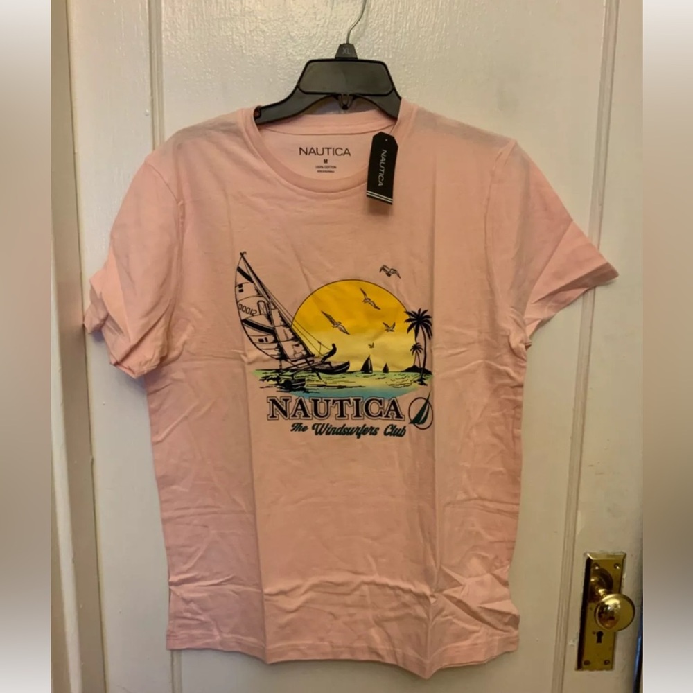 Nautica Tropical Logo 100% Cotton NWT.